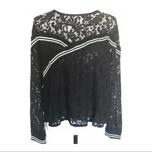 Belle Vere women’s black lace blouse top size m/l